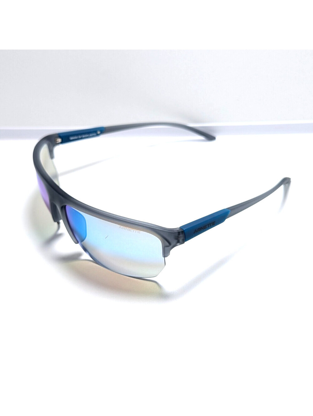 Arnette Dean II Men's Gray Wraparound Blue Gradient Sunglasses UV Protection